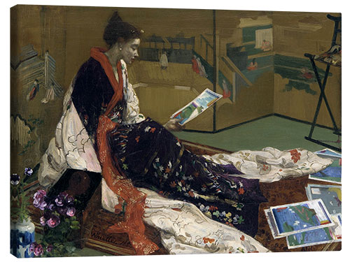 Obraz na płótnie Caprice in Purple and Gold: The Golden Screen, 1864