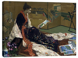 Obraz na płótnie Caprice in Purple and Gold: The Golden Screen, 1864 - James Abbott McNeill Whistler