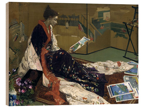 Holzbild Caprice in Lila und Gold: Die Goldene Leinwand, 1864