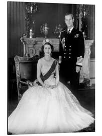 Magnettafel Königin Elizabeth II. und Duke of Edinburgh, 1953