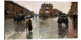 Tableau en aluminium Rainy Day, Boston, 1885