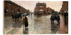 Hout print Rainy Day, Boston, 1885