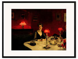 Plakat artystyczny premium w ramie A Dinner Table at Night, 1884