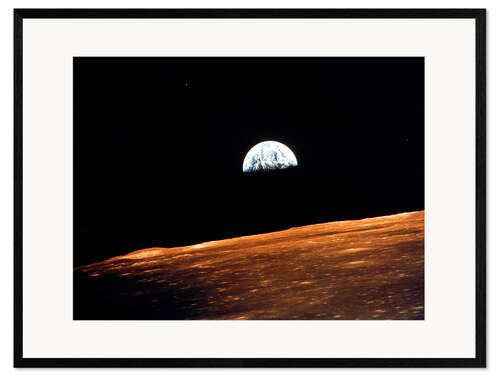 Impresión de arte enmarcada View of Earth from Apollo 10 orbiting the Moon, 1969