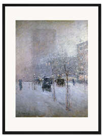 Gerahmter Kunstdruck Spätnachmittag, New York, Winter 1900