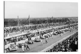 Aluminium print Start of the Le Mans Race, France, 1950