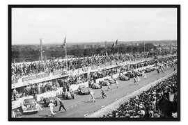 Gerahmter Kunstdruck Start des Le Mans-Rennens, Frankreich, 1950