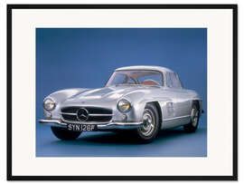 Gerahmter Kunstdruck 1957 Mercedes Benz 300 SL Gullwing