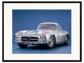 Gerahmter Kunstdruck 1957 Mercedes Benz 300 SL Gullwing