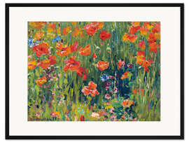 Gerahmter Kunstdruck Mohnblumen, Robert William Vonnoh, 1888