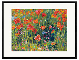 Impressão artística com moldura Poppies, Robert William Vonnoh, 1888