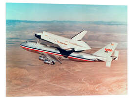 Foam board print Space Shuttle Orbiter on a Boeing 747 carrier aircraft, 1977