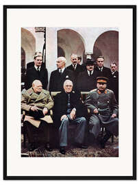 Gerahmter Kunstdruck Jalta-Konferenz der alliierten Regierungschefs, 4.-11. Februar 1945