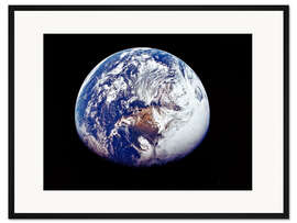 Gerahmter Kunstdruck Die Erde aus dem Weltraum, fotografiert von Apollo 16, 1972