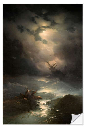 Vinilo para la pared North Sea Storm, 1865