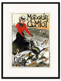 Framed art print Motocycles Comiot, 1899