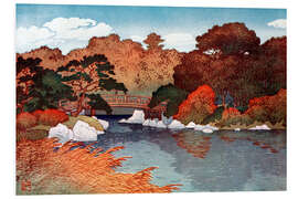 Hartschaumbild Herbst im Hundert-Blumen-Garten in Muko-Jima