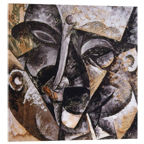 Tableau en verre acrylique Dynamism of a Man's Head, 1914