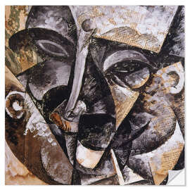 Vinilo para la pared Dynamism of a Man's Head, 1914