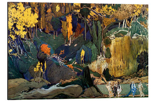 Alubild Dekoration für Debussys Ballett L'Apres-midi d'un faune, 1912