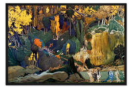 Gerahmter Kunstdruck Dekoration für Debussys Ballett L'Apres-midi d'un faune, 1912