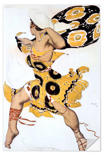 Wandsticker Ephebe, Kostümdesign für Ballets Russe, 1911