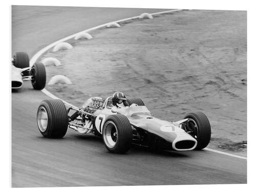 PVC-tavla Graham Hill in a Lotus 49, Le Mans, 1967