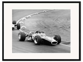 Impression artistique encadrée Graham Hill in a Lotus 49, Le Mans, 1967