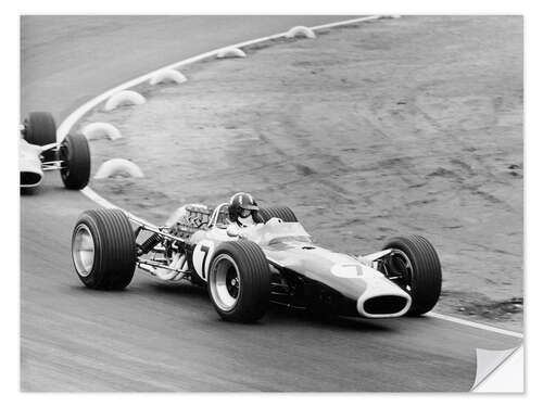 Naklejka na ścianę Graham Hill in a Lotus 49, Le Mans, 1967