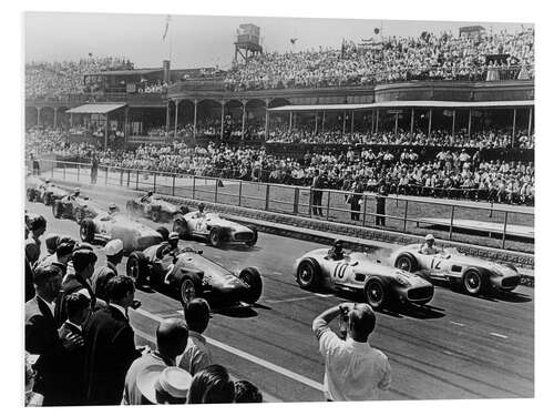 Tableau en PVC Start of the British Grand Prix, Liverpool, 1955