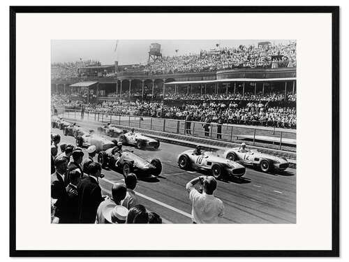 Impresión de arte enmarcada Start of the British Grand Prix, Liverpool, 1955