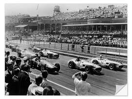 Wandsticker Start des Grand Prix von Großbritannien, Liverpool, 1955