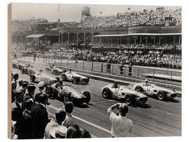 Hout print Start of the British Grand Prix, Liverpool, 1955