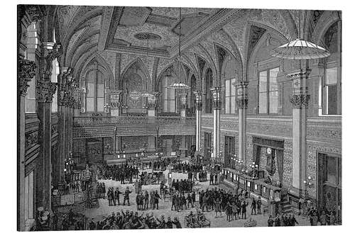 Cuadro de aluminio Floor of the New York Stock Exchange, 1885