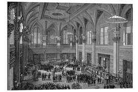 Foam board print Floor of the New York Stock Exchange, 1885