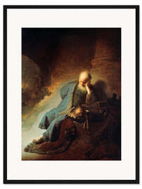 Gerahmter Kunstdruck Der Prophet Jeremia trauert über die Zerstörung Jerusalems, 1630