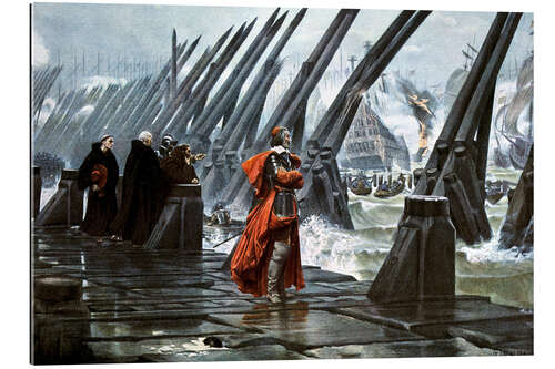 Gallery print Cardinal Richelieu at the Siege of La Rochelle, 1628