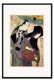 Gerahmter Kunstdruck Die Liebenden, Chubei und Umegawa
