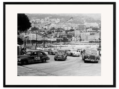 Gerahmter Kunstdruck The Monte Carlo Rally, Monaco, 1954