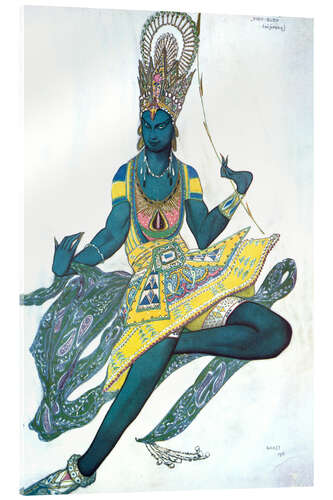 Acrylic print Ballet Costume Design for "Le Dieu Bleu" (The Blue God)