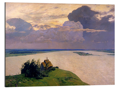 Stampa su alluminio Over Eternal Peace, Isaak Ilyich Levitan, 1894