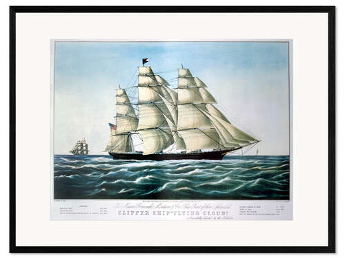 Framed art print Clipper Ship "Flying Cloud", E. Brown Jr.