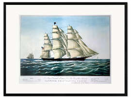 Framed art print Clipper Ship "Flying Cloud", E. Brown Jr.