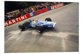 Foam board print Jean-Pierre Beltoise driving a Matra, Belgian Grand Prix, 1968