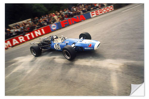 Adesivo murale Jean-Pierre Beltoise driving a Matra, Belgian Grand Prix, 1968