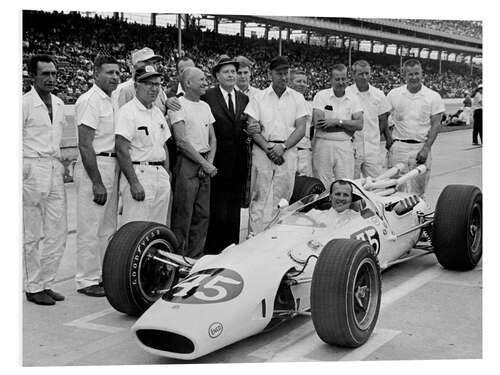 Hartschaumbild AJ Foyt in einem Lotus-Ford, Indianapolis 500, 1965