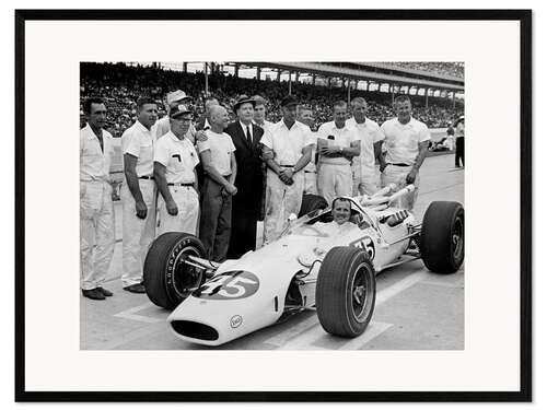 Impression artistique encadrée AJ Foyt in Lotus-Ford, Indianapolis 500, 1965