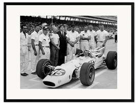 Impression artistique encadrée AJ Foyt in Lotus-Ford, Indianapolis 500, 1965