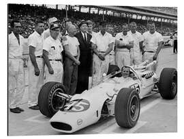 Magnettafel AJ Foyt in einem Lotus-Ford, Indianapolis 500, 1965