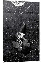 Aluminium print Jules Verne, Around the Moon, 1865